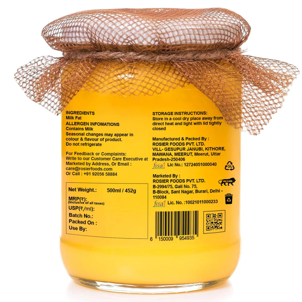 Gir Cow A2 Ghee - Made From Curd